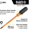 imageKlein Tools 6986INS Insulated Screwdriver Made in USA Screwdriver with 1000V Slim Profile Tip 1 Square with 6Inch Shank CushionGrip Handle