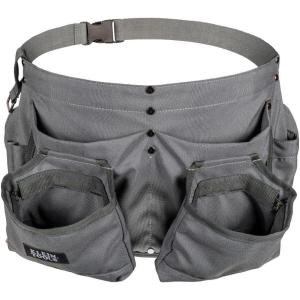 imageKlein Tools 21022 6Pocket Tool Apron Durable Duck Canvas with Riveted Seams Adjustable 28Inch to 46Inch Length Work Belt Removable Tape Measure Loop8Pocket