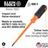 imageKlein Tools 6846INS Insulated Screwdriver Made in USA 1000V 2 Square Tip Screwdriver with 6Inch Shank TipIdent CushionGrip Handle1 Phillips
