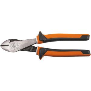 imageKlein Tools 200028EINS Pliers Made in USA Electricians Insulated Diagonal Cutting Pliers with Slim Handle 1000V Rated Grips 8InchSlim Handle