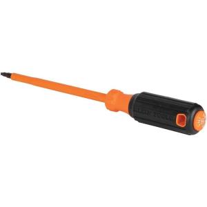 imageKlein Tools 6846INS Insulated Screwdriver Made in USA 1000V 2 Square Tip Screwdriver with 6Inch Shank TipIdent CushionGrip Handle2 Square