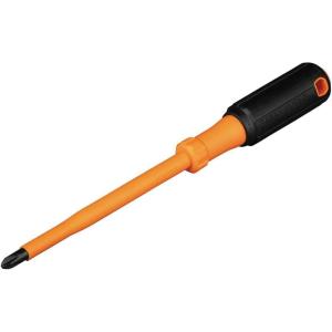 imageKlein Tools 6846INS Insulated Screwdriver Made in USA 1000V 2 Square Tip Screwdriver with 6Inch Shank TipIdent CushionGrip Handle3 Phillips