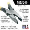 imageKlein Tools J2139NECR Journeyman Pliers Connector Crimp Side Made in USA With HighLeverage Design Featuring Crimping Die Behind Hinge 9InchWith Crimping
