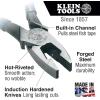 imageKlein Tools J2139NECR Journeyman Pliers Connector Crimp Side Made in USA With HighLeverage Design Featuring Crimping Die Behind Hinge 9InchWith Fish Tape Pulling
