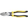 imageKlein Tools J2139NECR Journeyman Pliers Connector Crimp Side Made in USA With HighLeverage Design Featuring Crimping Die Behind Hinge 9InchWith Crimping