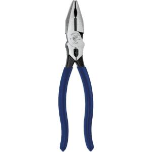 imageKlein Tools 12098 High Leverage Universal Lineman Combination Pliers with Crimping Die Toothed Pipe Grip Induction Hardened Knives 8Inch