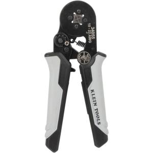 imageKlein Tools 34055 Ferrule Crimping Tool Square Crimper Pliers for 10 to 22 AWG Wire Terminals BuiltIn Adjustable Ratchet for Electrical Work