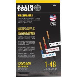 imageKlein Tools 56251 Wire Marker Book 120240V 3 Phase 148