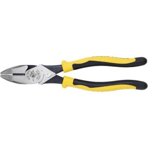 imageKlein Tools J2139NECR Journeyman Pliers Connector Crimp Side Made in USA With HighLeverage Design Featuring Crimping Die Behind Hinge 9InchWith Crimping
